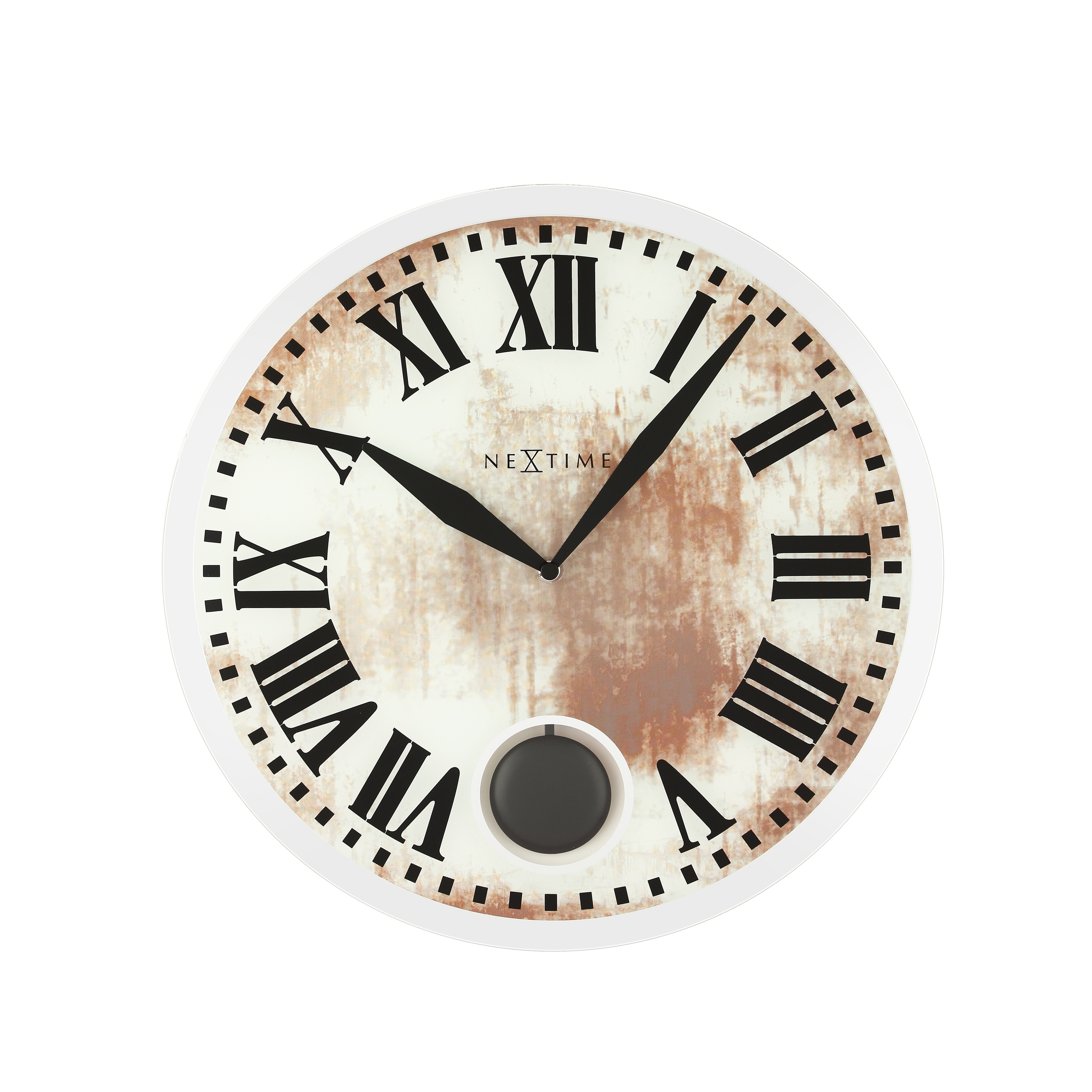 NeXtime - Roman Gear Clock XXL Wall Clock Black/Copper