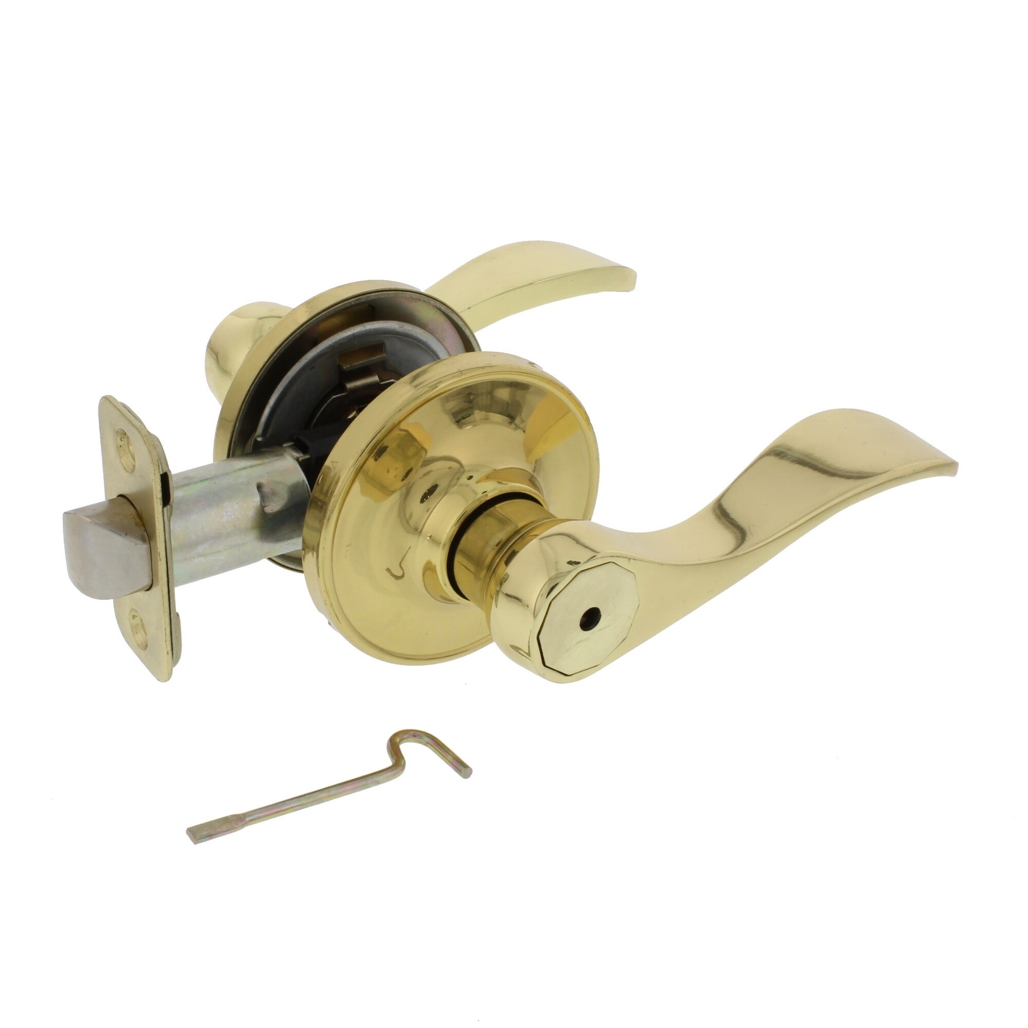 Wave Style Door Lever Lock Keyed Privacy Passage Dummy Deadbolt Polished Brass Home Garden Home Improvement