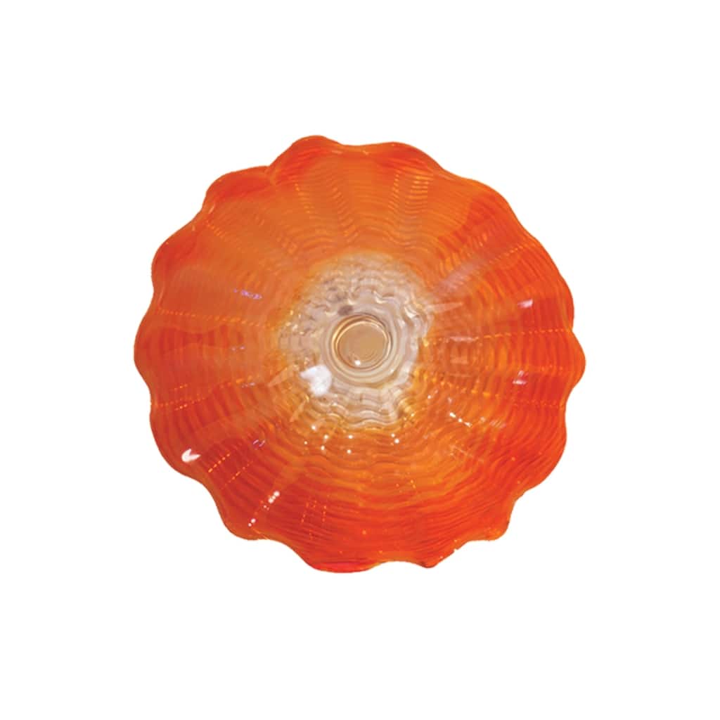Titan 9 Hand Blown Art Glass Wall Décor - Orange