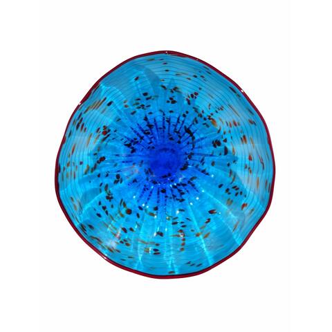 Wrightwood Hand Blown Art Glass Wall Décor - 16 Inch - Blue