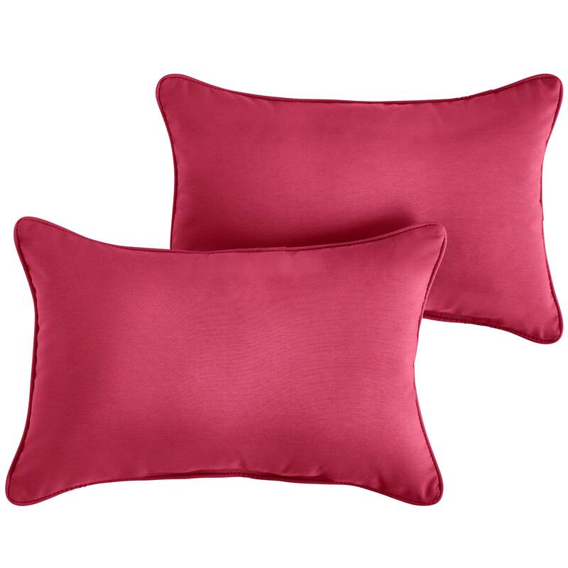 Hot Pink Corded Lumbar Pillows (Set of 2) by Havenside Home