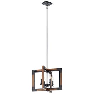 Kichler Lighting Marimount 4-Light Chandelier/Semi Flush Auburn Stain