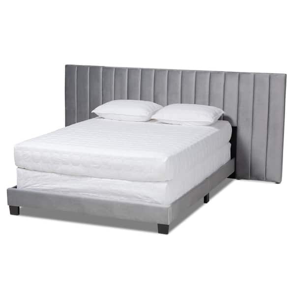 Silver Orchid Trouhanowa Glam And Luxe Upholstered Panel Bed With Extra Wide Headboard On Sale Overstock 30767183