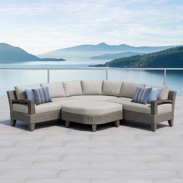 5 piece patio set with ottomans