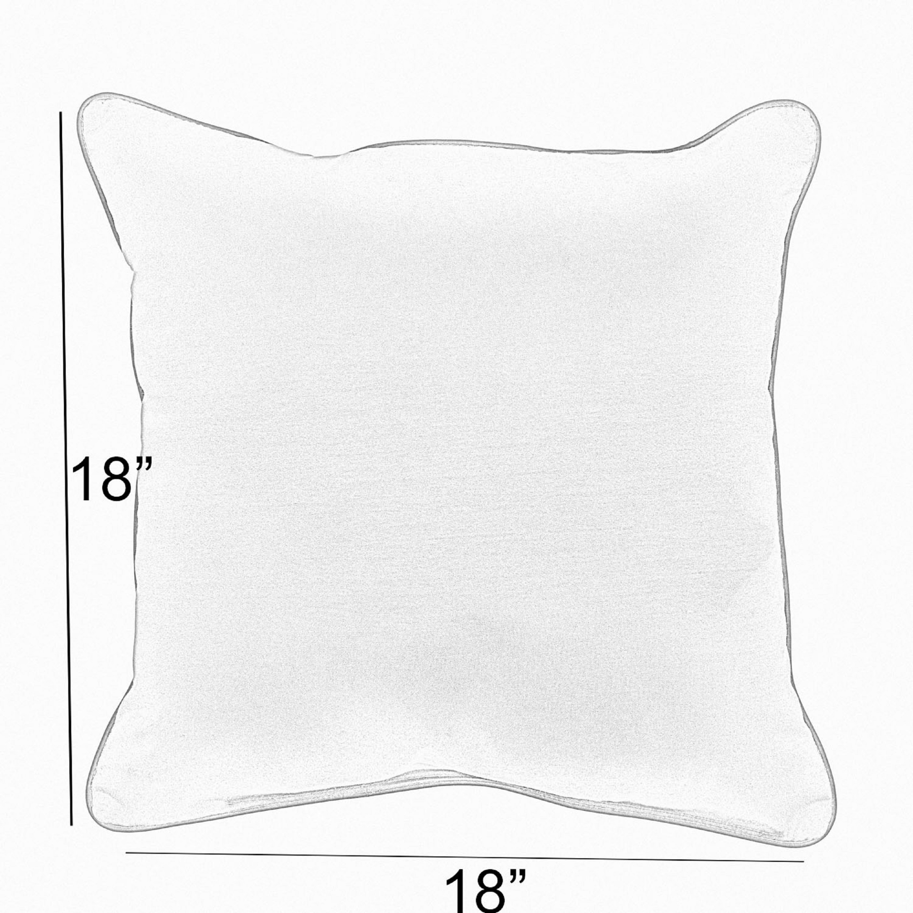 Haven White Square Decorative Decorative Throw Pillow 18 x 18 By