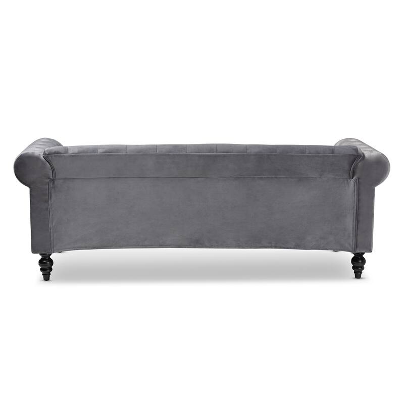 Emma Traditional and Transitional Upholstered Chesterfield Sofa