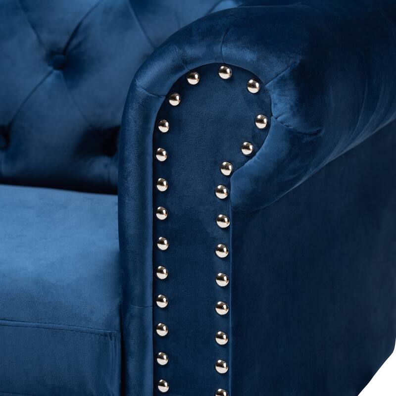 Emma Traditional and Transitional Upholstered Chesterfield Sofa