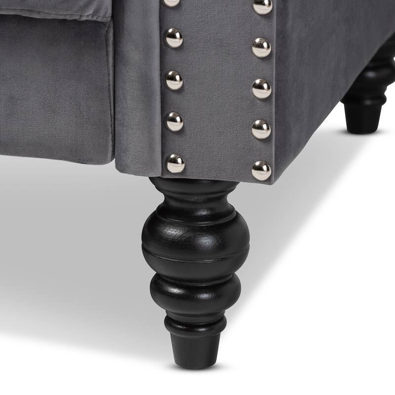 Emma Traditional and Transitional Upholstered Chesterfield Sofa