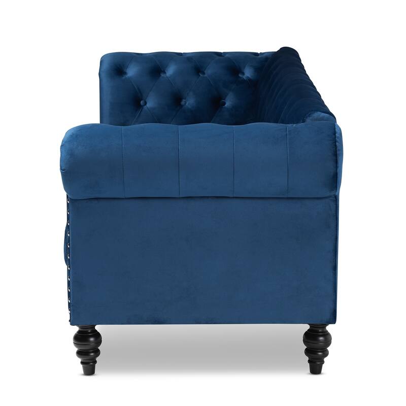Emma Traditional and Transitional Upholstered Chesterfield Sofa