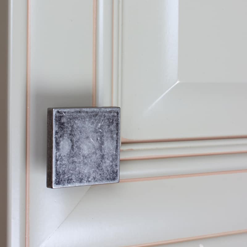 GlideRite 5-Pack 1-1/2 in. Weathered Nickel Thin Square Cabinet Knobs - Weathered Nickel