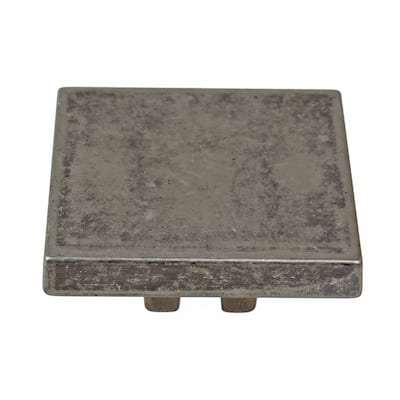GlideRite 5-Pack 1-1/2 in. Weathered Nickel Thin Square Cabinet Knobs - Weathered Nickel