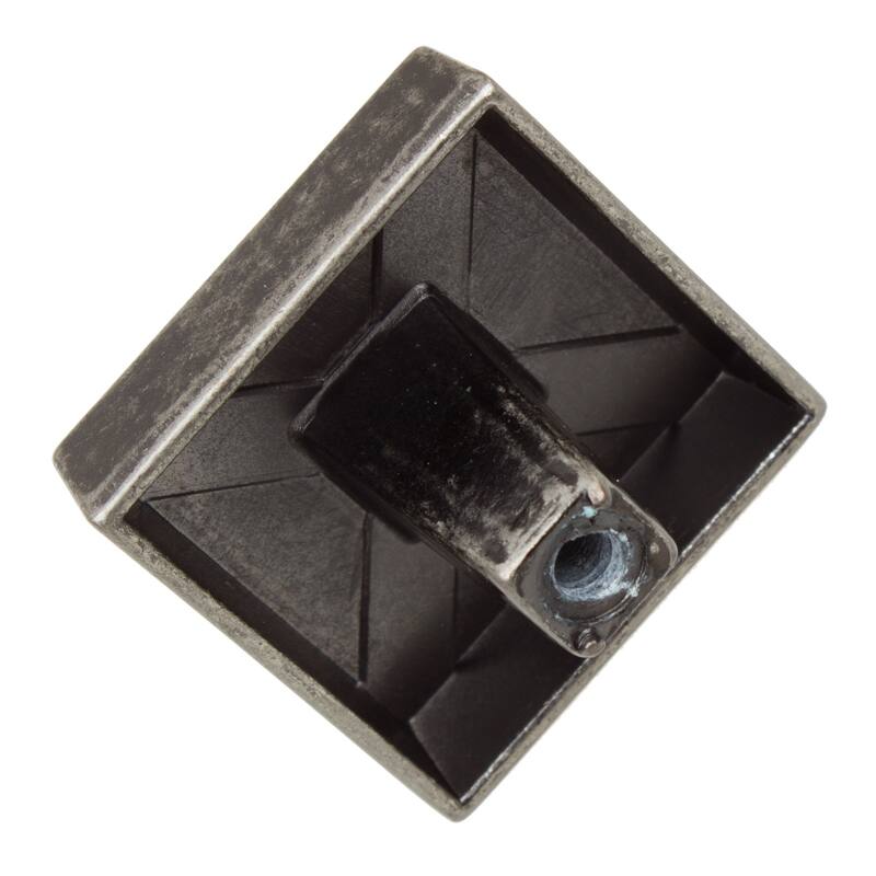 GlideRite 5-Pack 1-1/8 in. Weathered Nickel Square Cabinet Knobs - Weathered Nickel