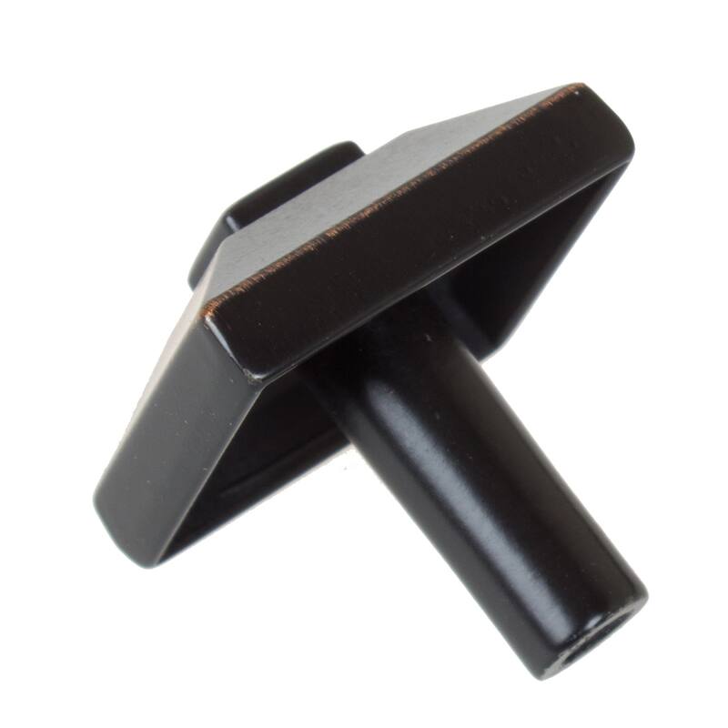 GlideRite 5-Pack 7/8 in. Rubbed Bronze Square Pyramid Cabinet Knobs - Oil Rubbed Bronze
