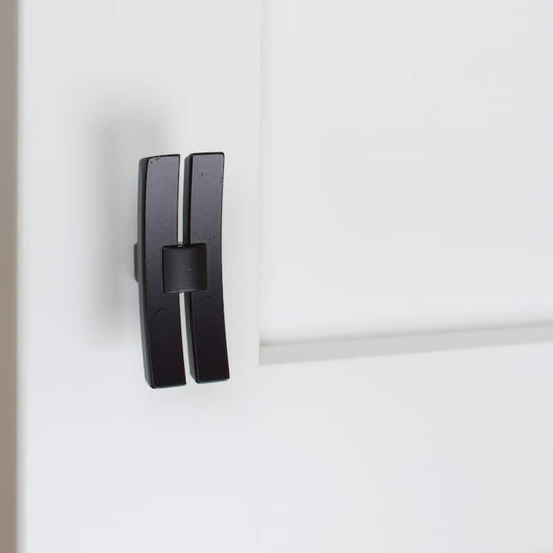GlideRite 5-Pack 1-7/8 in. Matte Black Dual Bar Cabinet Knobs - Matte Black