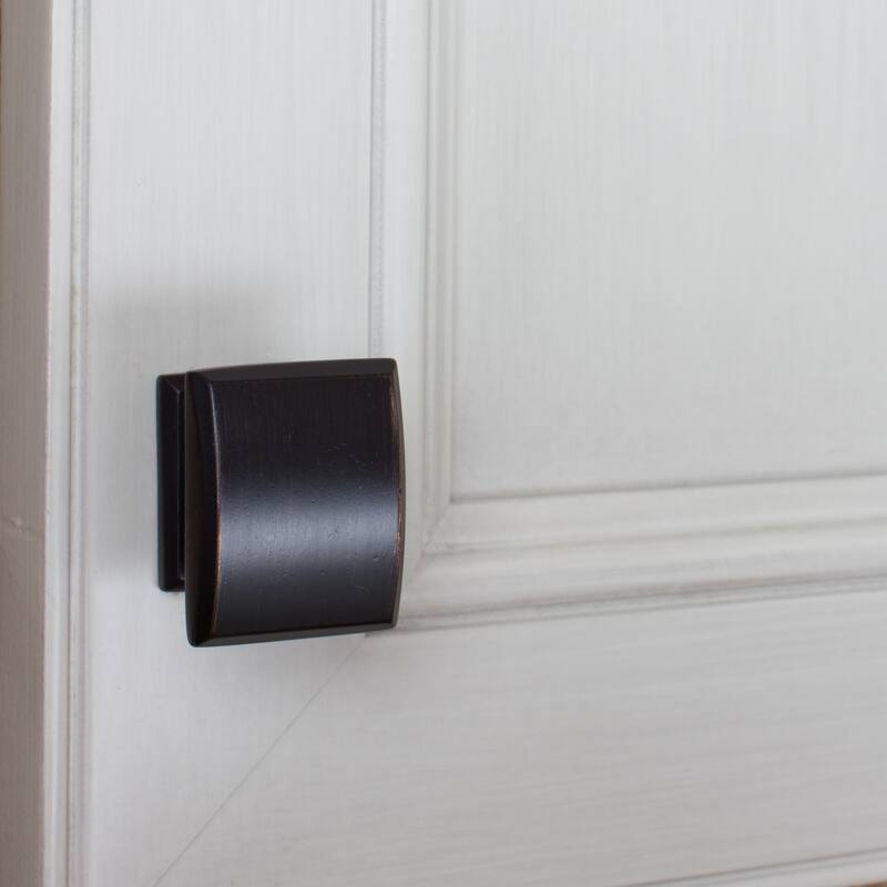 GlideRite 5-Pack 1-1/4 in. Rubbed Bronze Convex Square Cabinet Knobs - Oil Rubbed Bronze