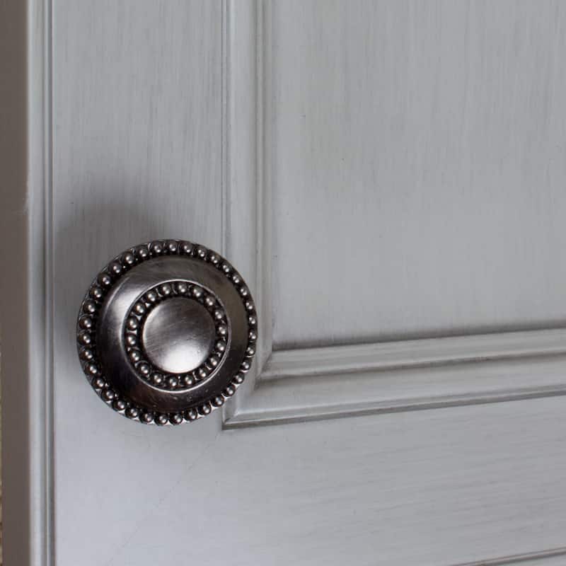 GlideRite 5-Pack 1-3/8" Brushed Pewter Round Beaded Ring Cabinet Knobs - Brushed Pewter
