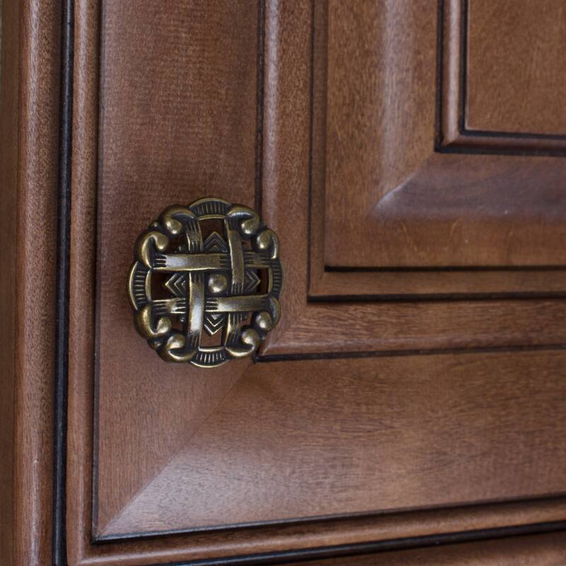 GlideRite 5-Pack 1-3/8 in. Antique Celtic Medallion Cabinet Knobs