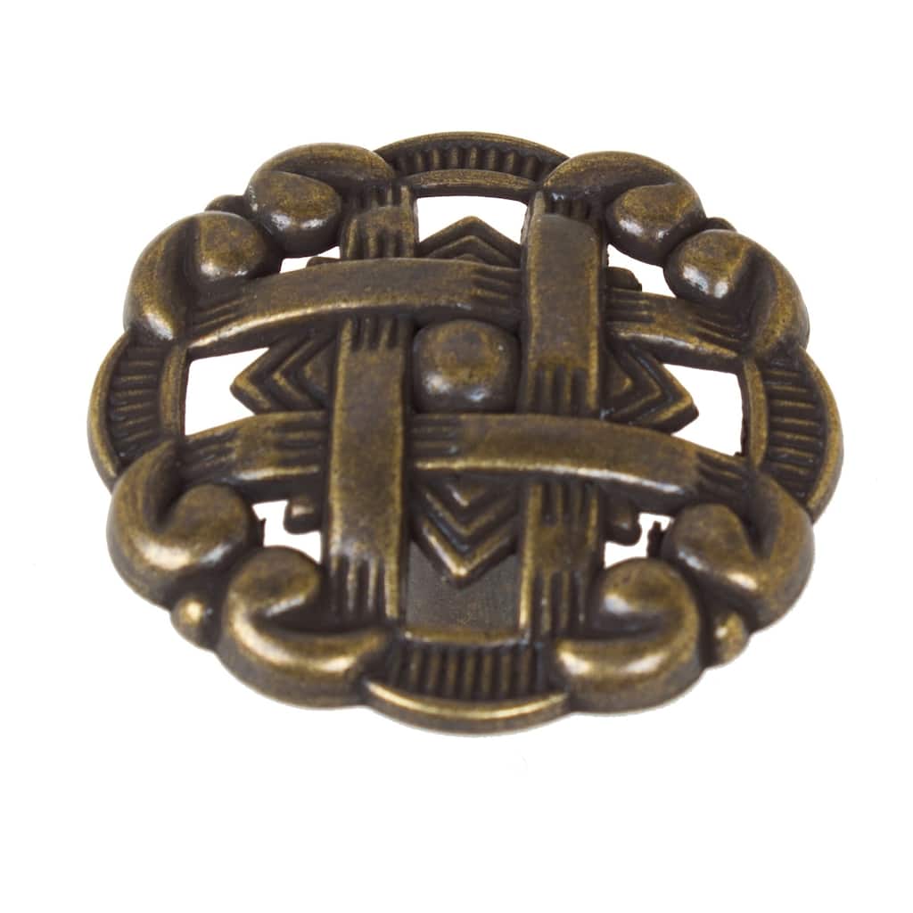 GlideRite 5-Pack 1-3/8 in. Antique Celtic Medallion Cabinet Knobs