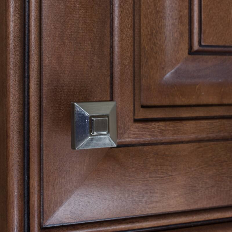 GlideRite 5-Pack 7/8 in. Satin Nickel Square Pyramid Cabinet Knobs - Satin Nickel