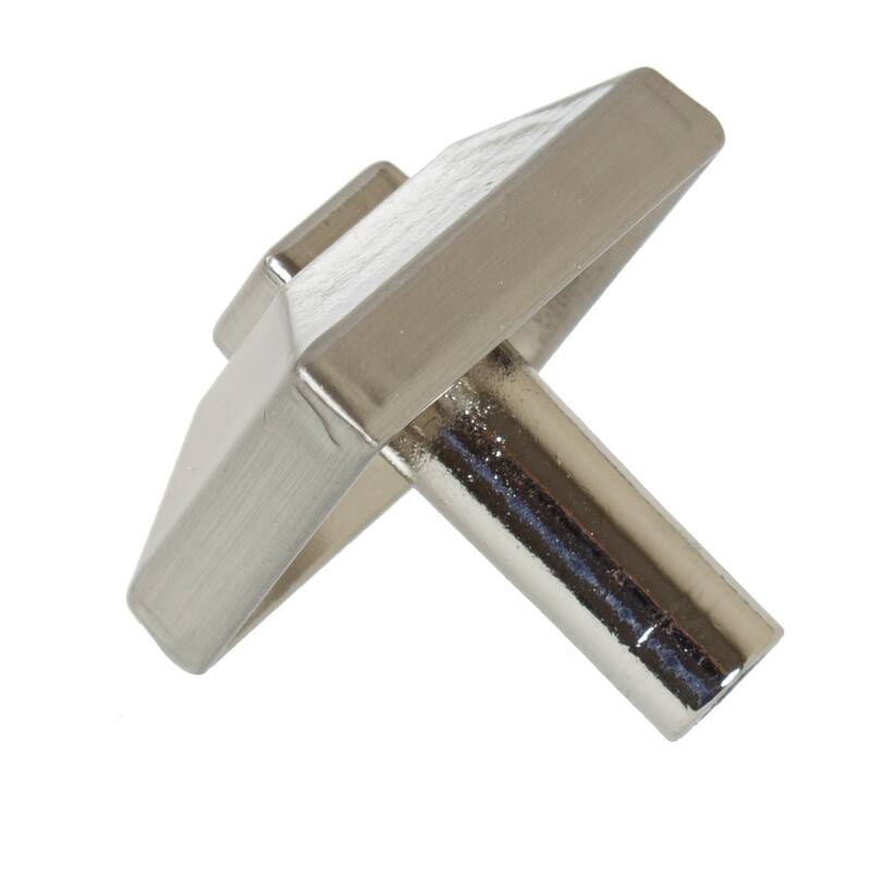 GlideRite 5-Pack 7/8 in. Satin Nickel Square Pyramid Cabinet Knobs - Satin Nickel