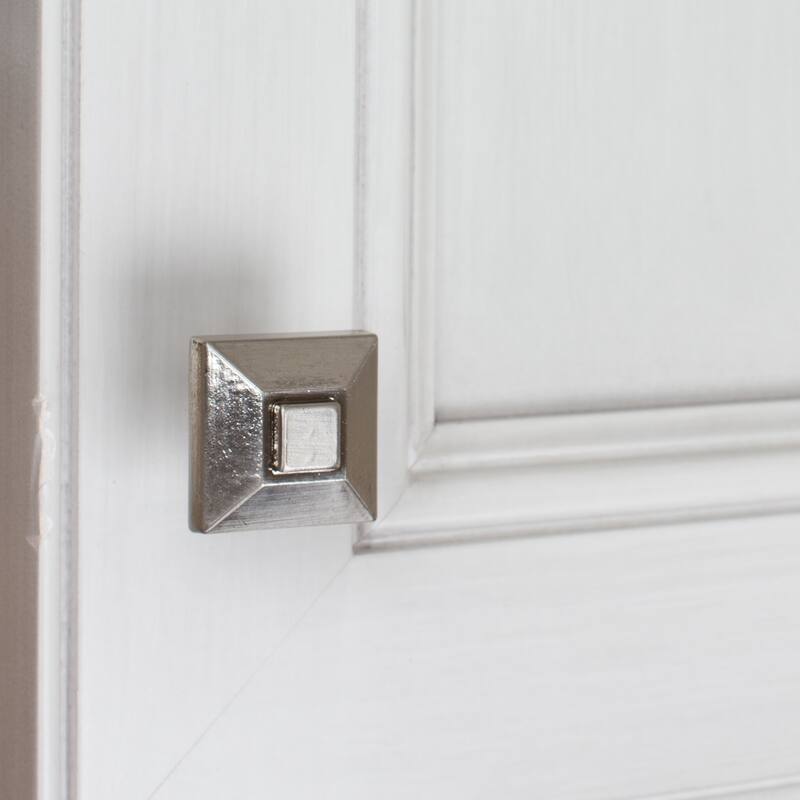 GlideRite 5-Pack 7/8 in. Satin Nickel Square Pyramid Cabinet Knobs - Satin Nickel