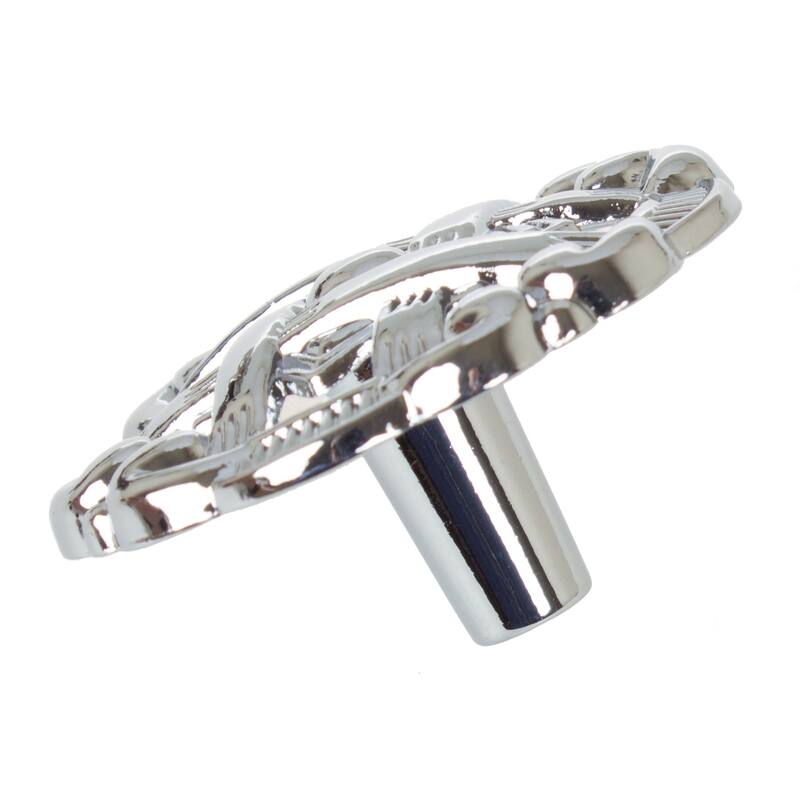 GlideRite 5-Pack 1-3/8" Polished Chrome Celtic Medallion Cabinet Knobs - Polished Chrome