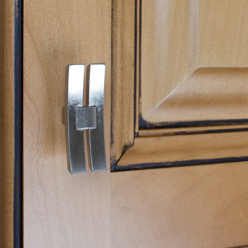 GlideRite 5-Pack 1-7/8 in. Satin Nickel Dual Bar Cabinet Knobs - Satin Nickel