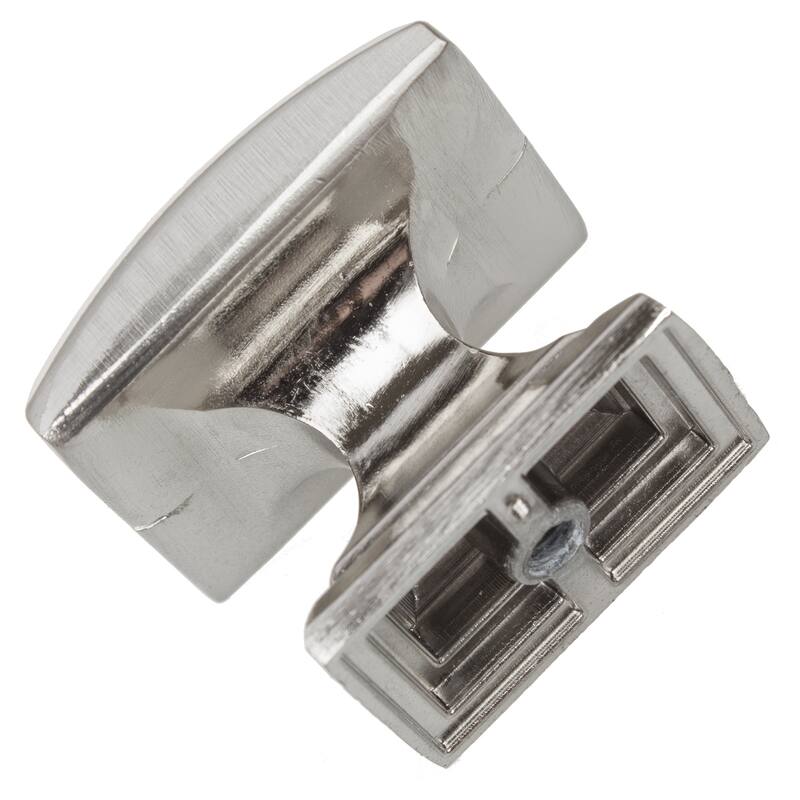GlideRite 5-Pack 1-1/4 in. Satin Nickel Convex Square Cabinet Knobs - Satin Nickel