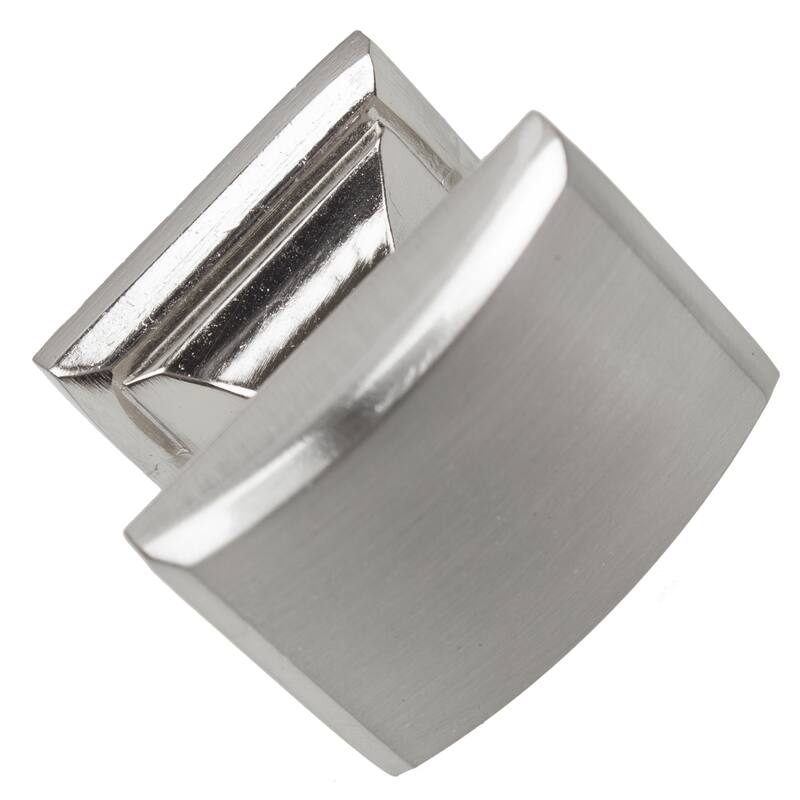 GlideRite 5-Pack 1-1/4 in. Satin Nickel Convex Square Cabinet Knobs - Satin Nickel