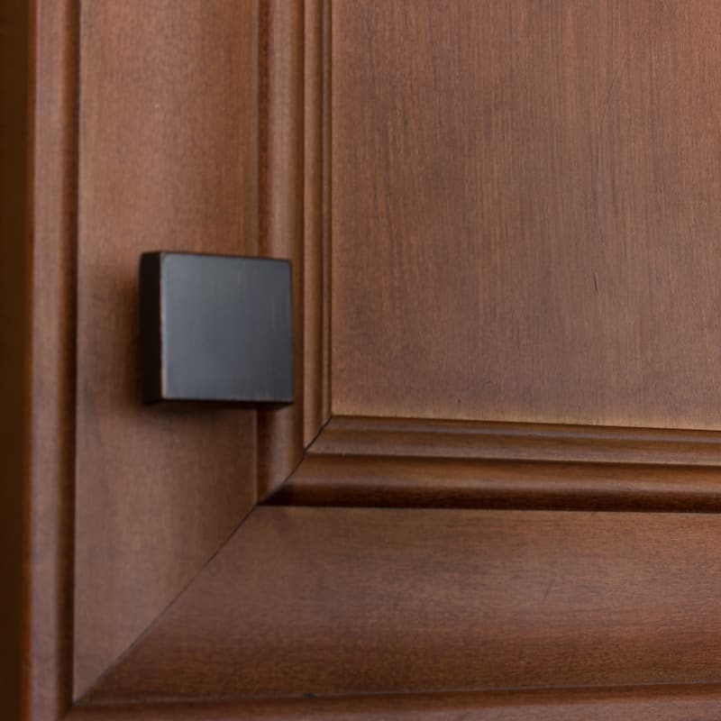 GlideRite 5-Pack 1-1/8 in. Rubbed Bronze Modern Square Cabinet Knobs - Oil Rubbed Bronze