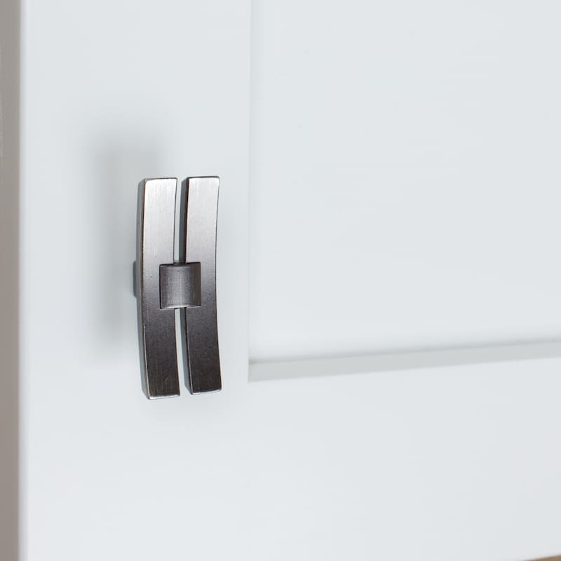 GlideRite 5-Pack 1-7/8 in. Brushed Pewter Dual Bar Cabinet Knobs - Brushed Pewter