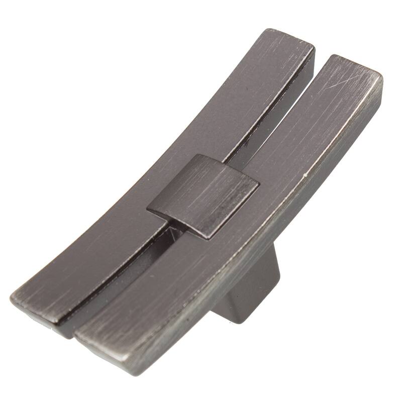 GlideRite 5-Pack 1-7/8 in. Brushed Pewter Dual Bar Cabinet Knobs - Brushed Pewter