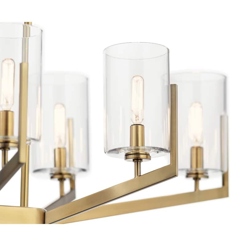 Kichler Lighting Nye 8-Light Oval Chandelier Brushed Natural Brass