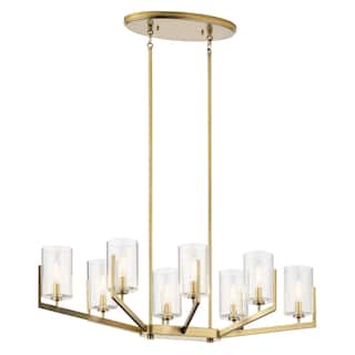 Kichler Lighting Nye 8-Light Oval Chandelier Brushed Natural Brass