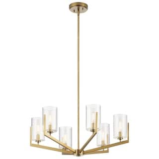 Kichler Lighting Nye 6-Light Chandelier Glass Brushed Natural Brass
