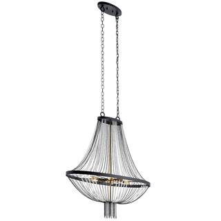 Kichler Lighting Alexia 5-Light Foyer Chandelier Beads Textured Black