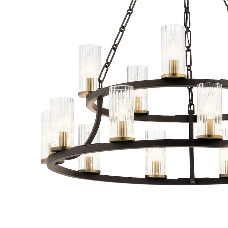 Kichler Lighting Mathias 15-Light 2 Tier Chandelier Olde Bronze