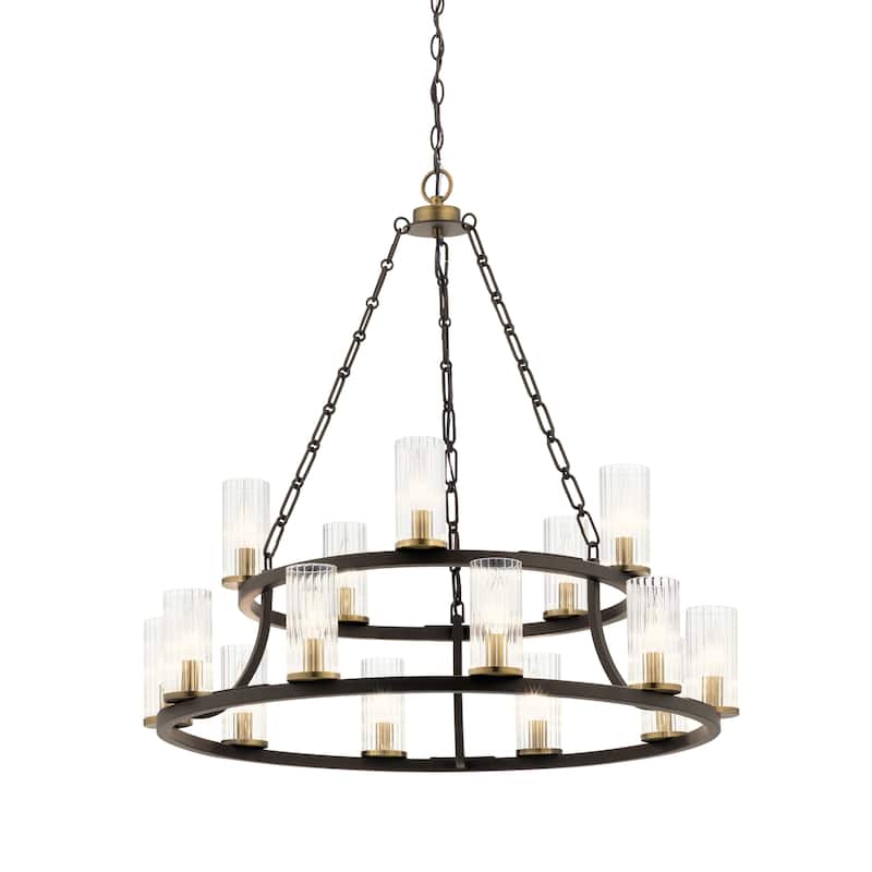 Kichler Lighting Mathias 15-Light 2 Tier Chandelier Olde Bronze