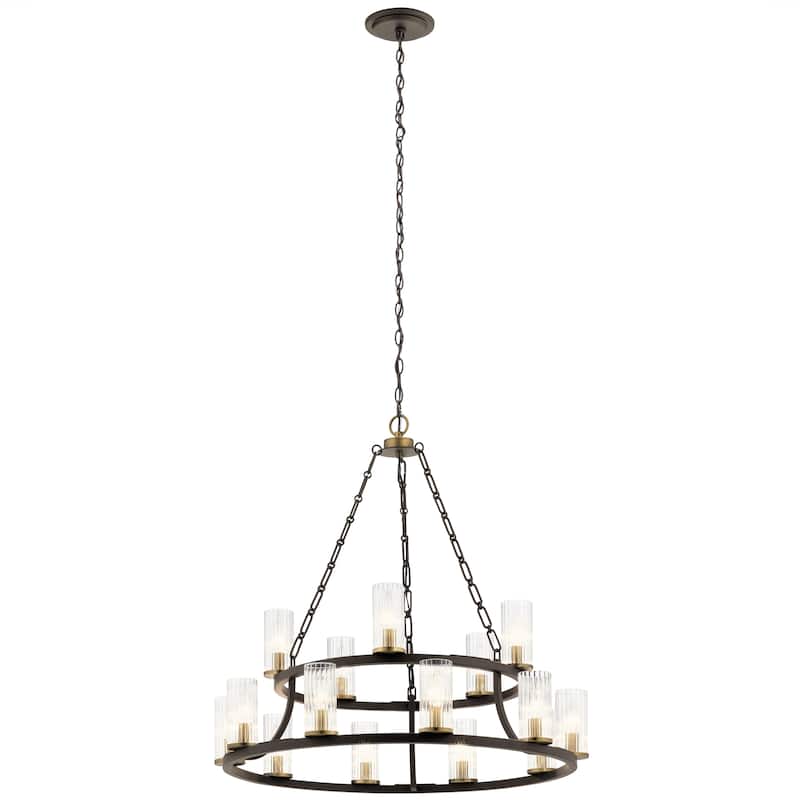Kichler Lighting Mathias 15-Light 2 Tier Chandelier Olde Bronze