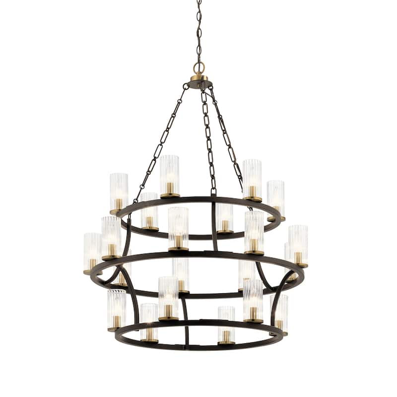 Kichler Lighting Mathias 21-Light 3 Tier Chandelier Olde Bronze