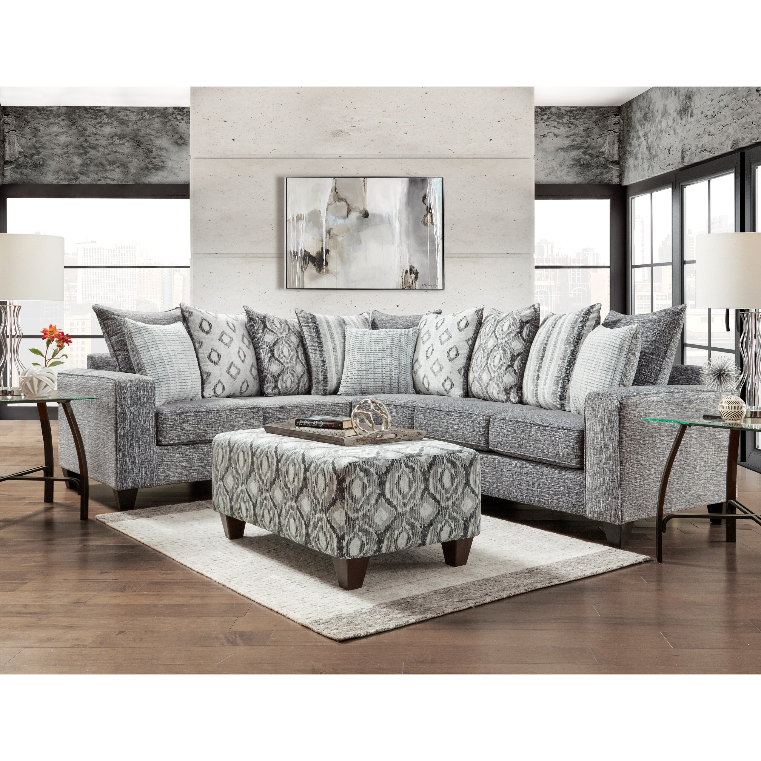 pillow back sectional
