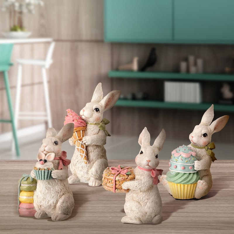 Resin Easter Bunny W Treats 6"