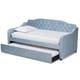 preview thumbnail 11 of 14, Freda Traditional and Transitional Upholstered Daybed with Trundle