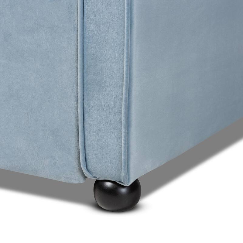 Freda Traditional and Transitional Upholstered Daybed with Trundle