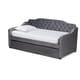 preview thumbnail 3 of 14, Freda Traditional and Transitional Upholstered Daybed with Trundle Grey