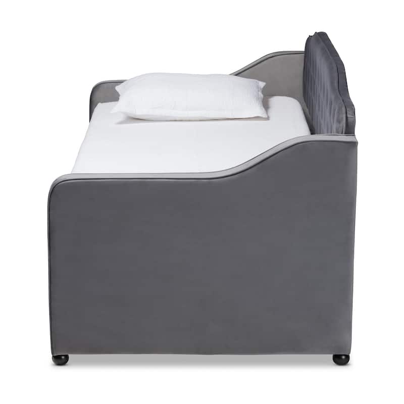 Freda Traditional and Transitional Upholstered Daybed with Trundle