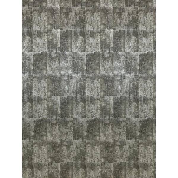 Shop Wallpaper Gray Silver Metallic Modern Rustic Faux Stone