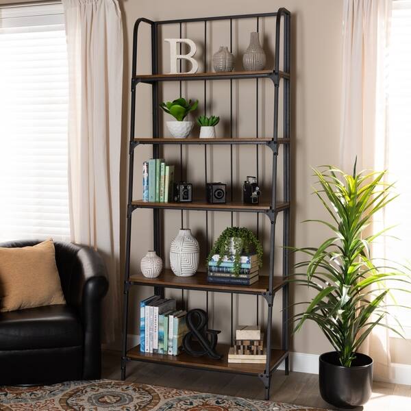 Shop Ceren Vintage Rustic Industrial 5 Tier Living Room Ladder