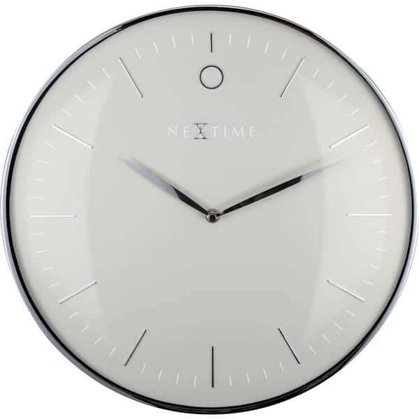 Airco Grootste slachtoffers Unek Goods NeXtime Glamour Metal Dome Wall Clock, Round, Aluminum and  Glass, Grey and Silver, Battery Operated - Overstock - 30773821