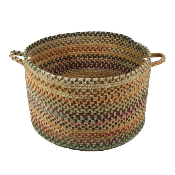 slide 1 of 8, Sherwood Forest Braided Basket 16" x 9" - Amber